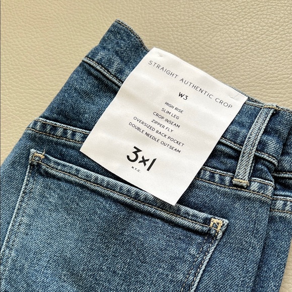 NWT - 3x1 Women's Straight Authentic Crop W3 Jeans 👍❤ - Picture 2 of 10